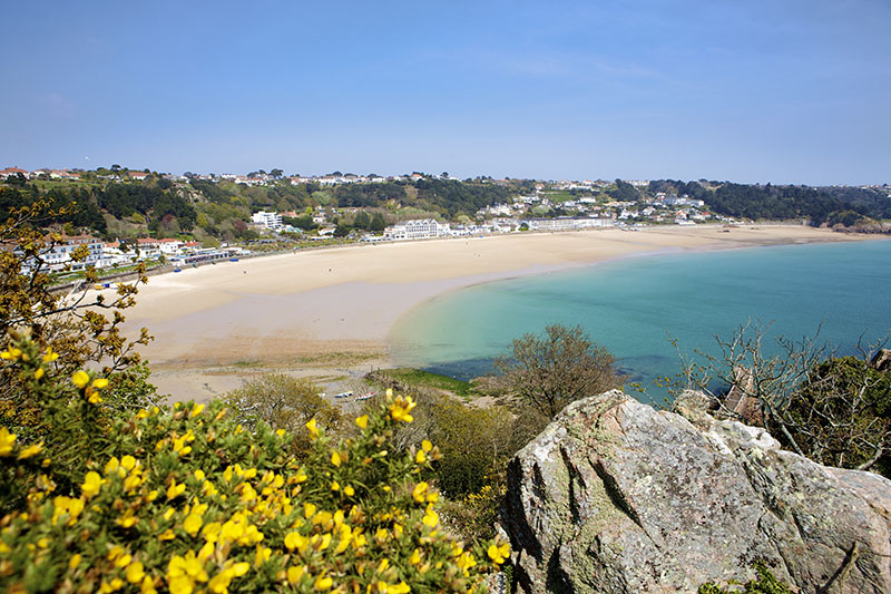 View of Oyster Box and Jersey Crab Shack - St. Brelade's Bay