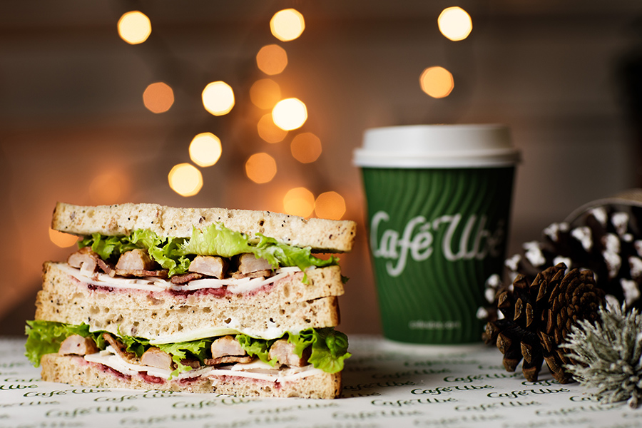 Cafe Ube Christmas Sandwich