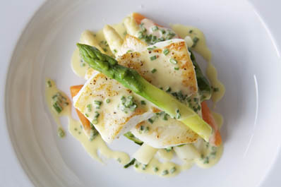 Turbot and asparagus